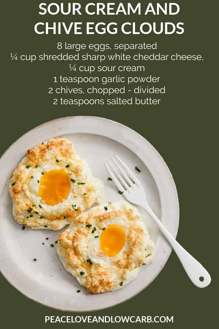 Sour Cream and Chive Egg Clouds Peace Love and Low Carb