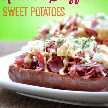 Reuben Stuffed Sweet Potatoes - Gluten Free, Primal | Peace Love and Low Carb