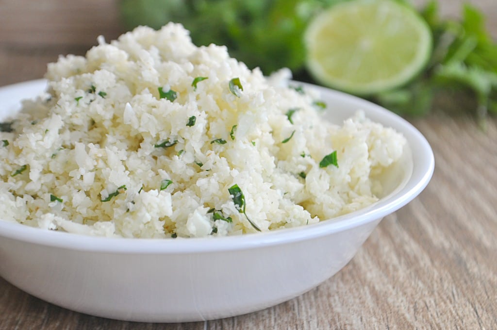Cilantro Lime Cauliflower Rice - 20 Low Carb and Gluten Free Cauliflower Rice Recipes | Peace Love and Low Carb 