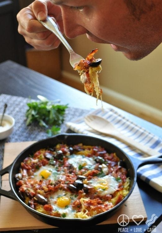 Italian Spaghetti Squash Breakfast Casserole - Low Carb, Gluten Free, Paleo | Peace Love and Low Carb