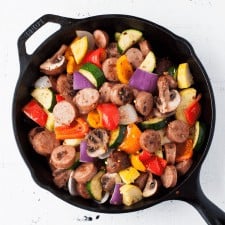 Low Carb Chicken Sausage and Vegetable Skillet -image