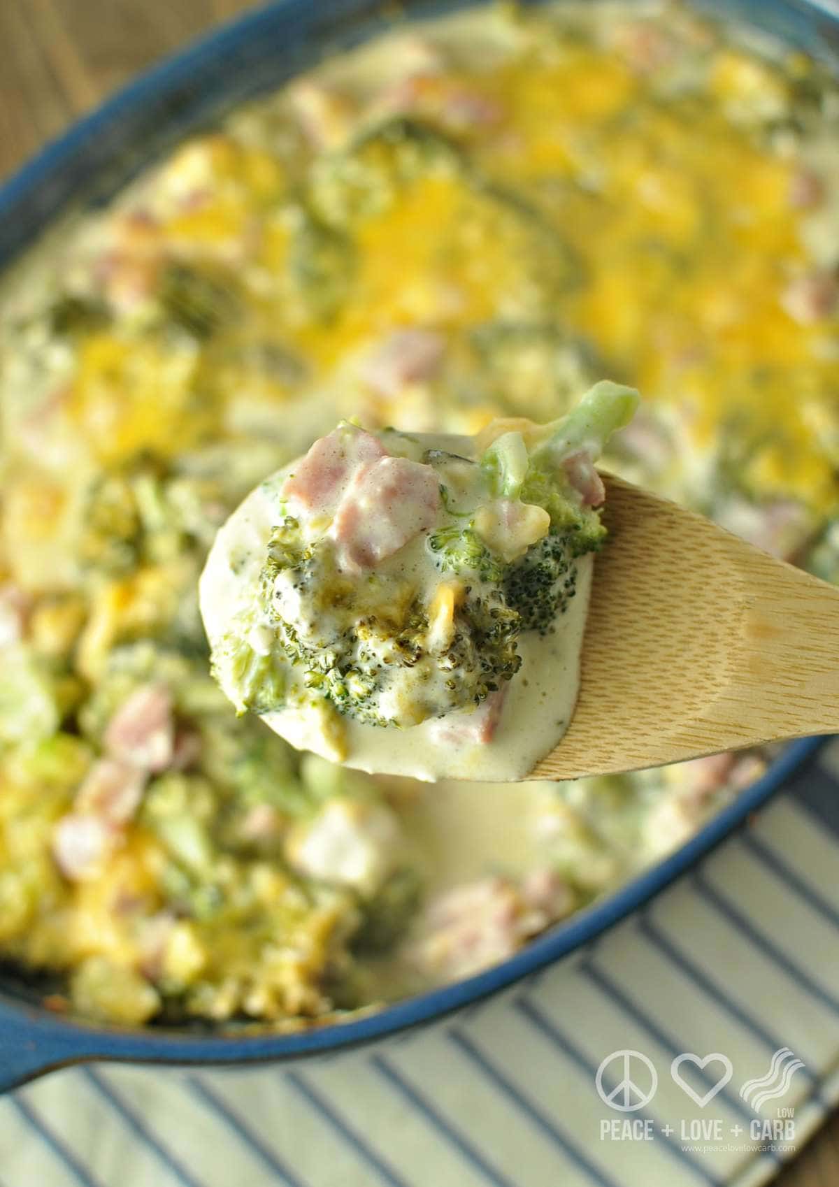 Cheesy Ham and Broccoli Casserole - Low Carb, Gluten Free | Peace Love and Low Carb 