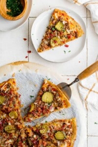 Keto Bacon Cheeseburger Pizza