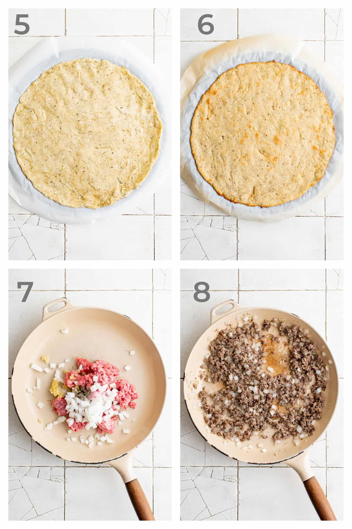 Step by step directions for making a gluten free pizza