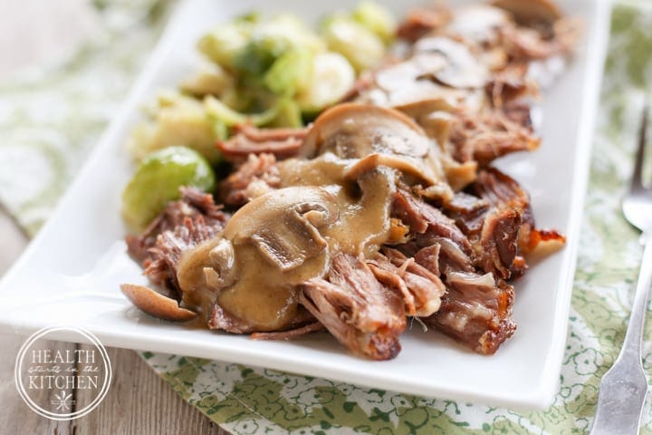 Pork Roast with Mushroom Gravy - Low Carb Pressure Cooker Round Up | Peace Love and Low Carb
