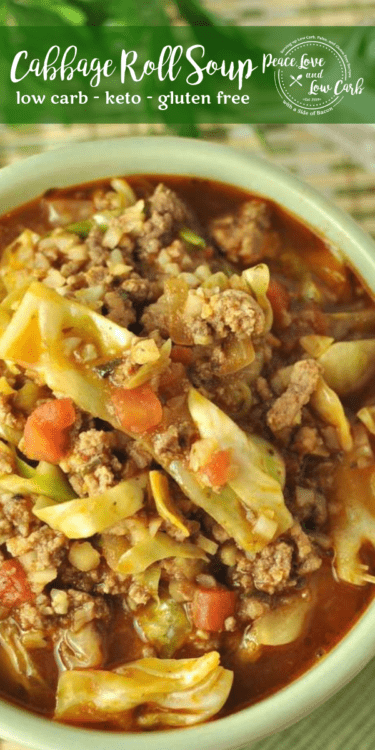 This Paleo Keto Cabbage Roll Soup is hearty and comforting, with all the classic flavors of a cabbage roll.