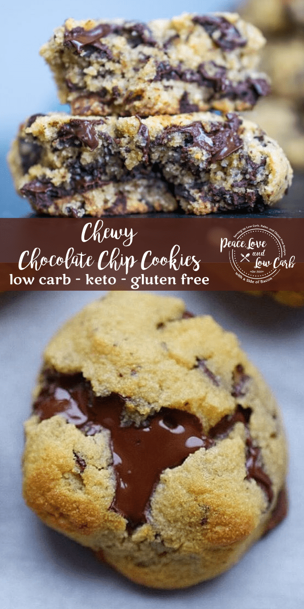 Keto Chewy Chocolate Chip Cookies Peace Love and Low Carb