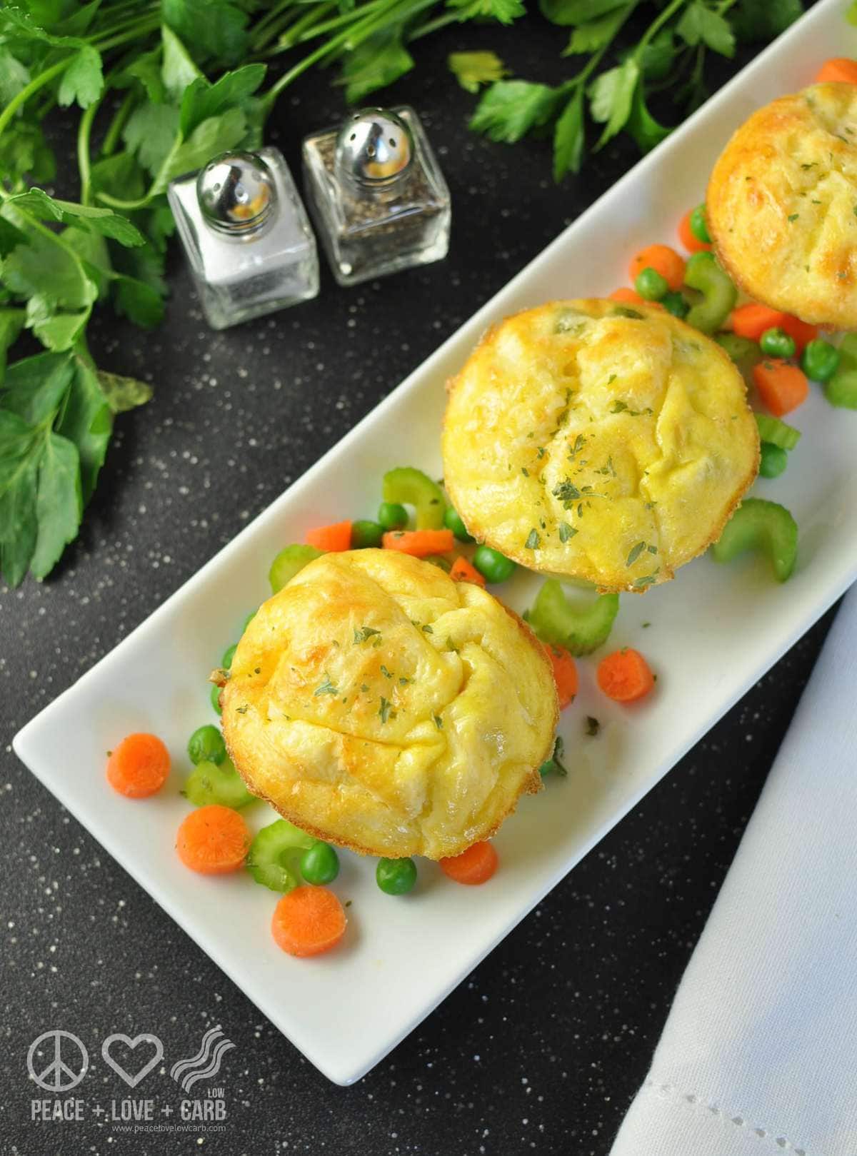 Chicken Pot Pie Egg Muffins - Peace Love and Low Carb | Peace Love and Low Carb 