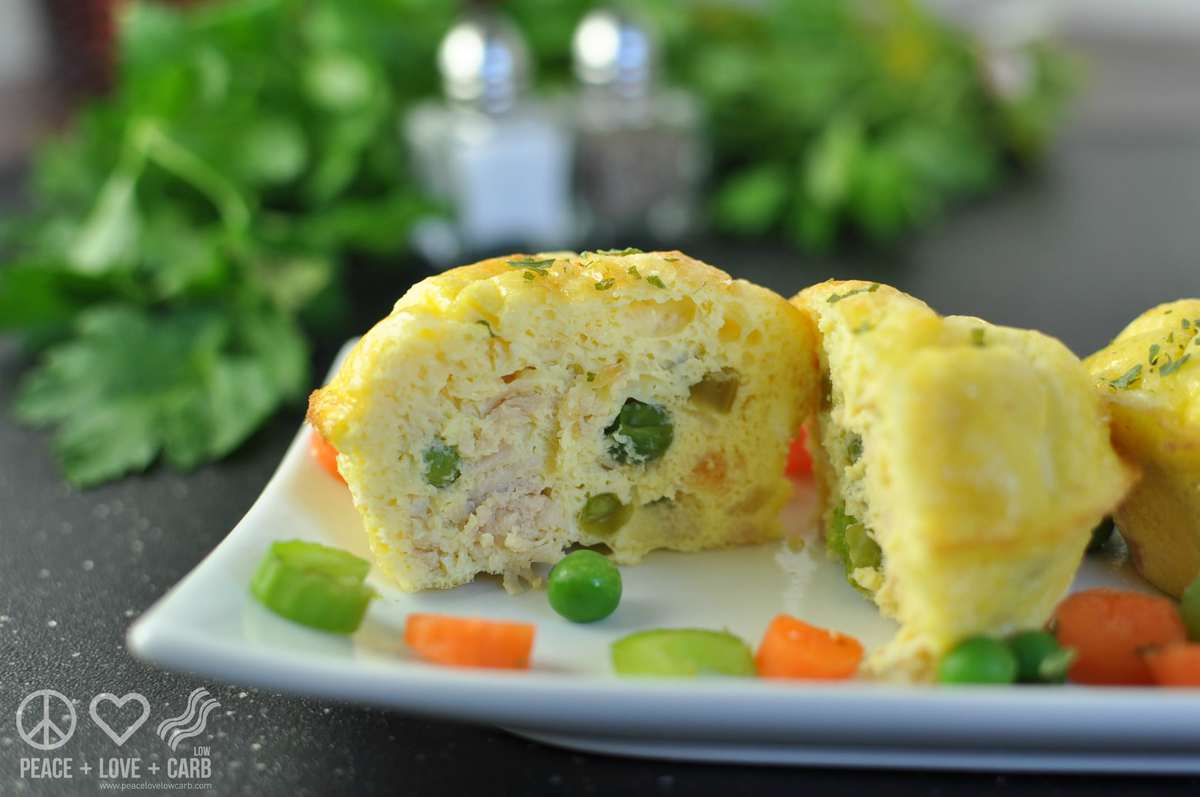 Chicken Pot Pie Egg Muffins - Peace Love and Low Carb | Peace Love and Low Carb 