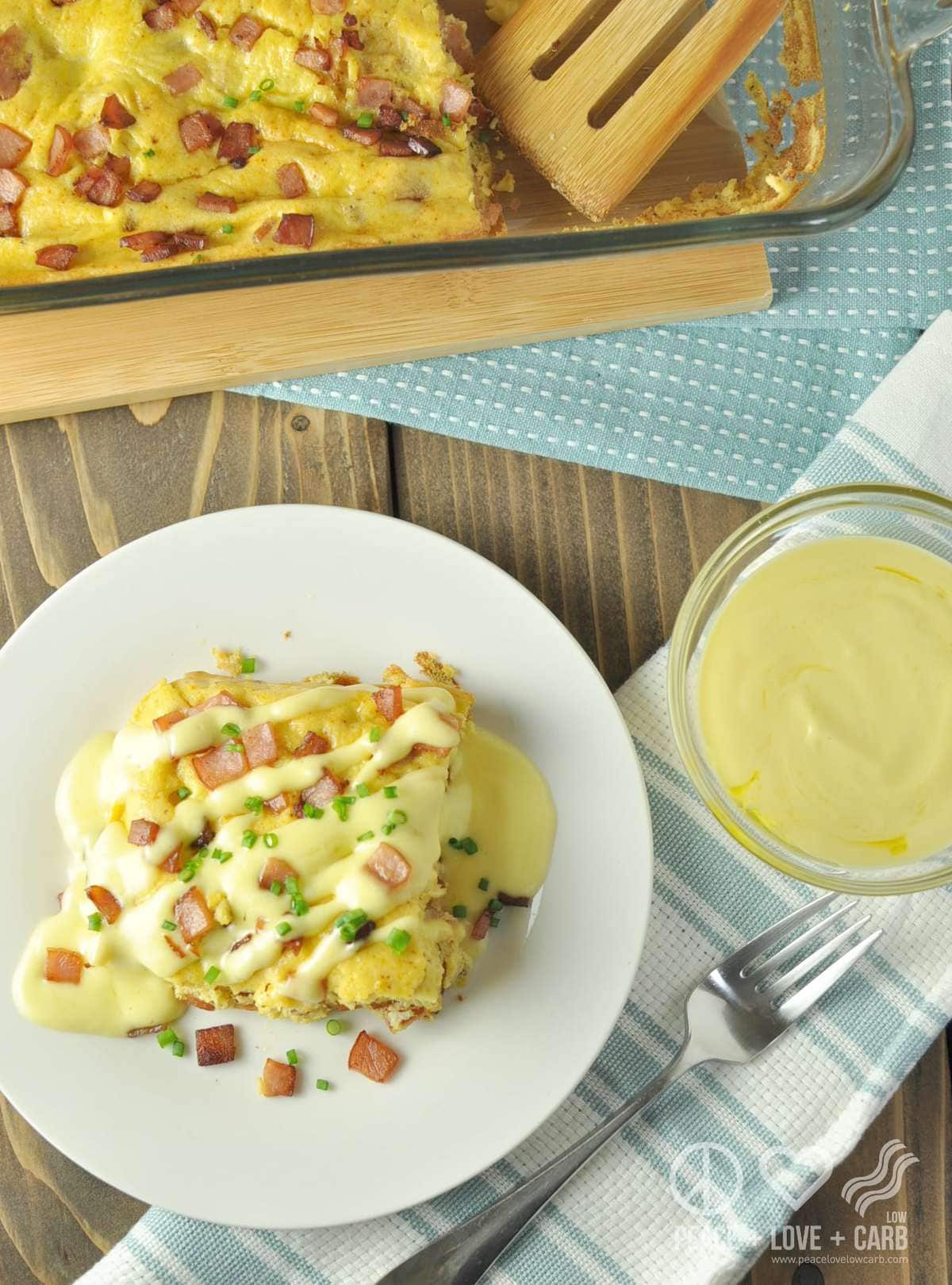 Keto Eggs Benedict Casserole - Low Carb, Gluten Free