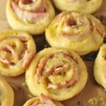 Hot Ham and Cheese Roll-Ups with Dijon Butter Glaze - Low Carb, Gluten Free