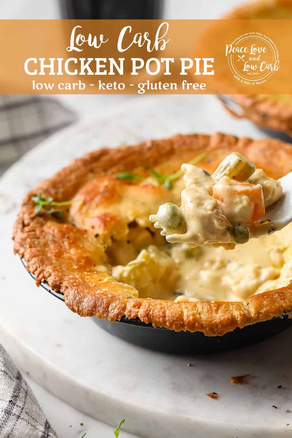 Low Carb Chicken Pot Pie - Gluten Free | Peace Love and Low Carb