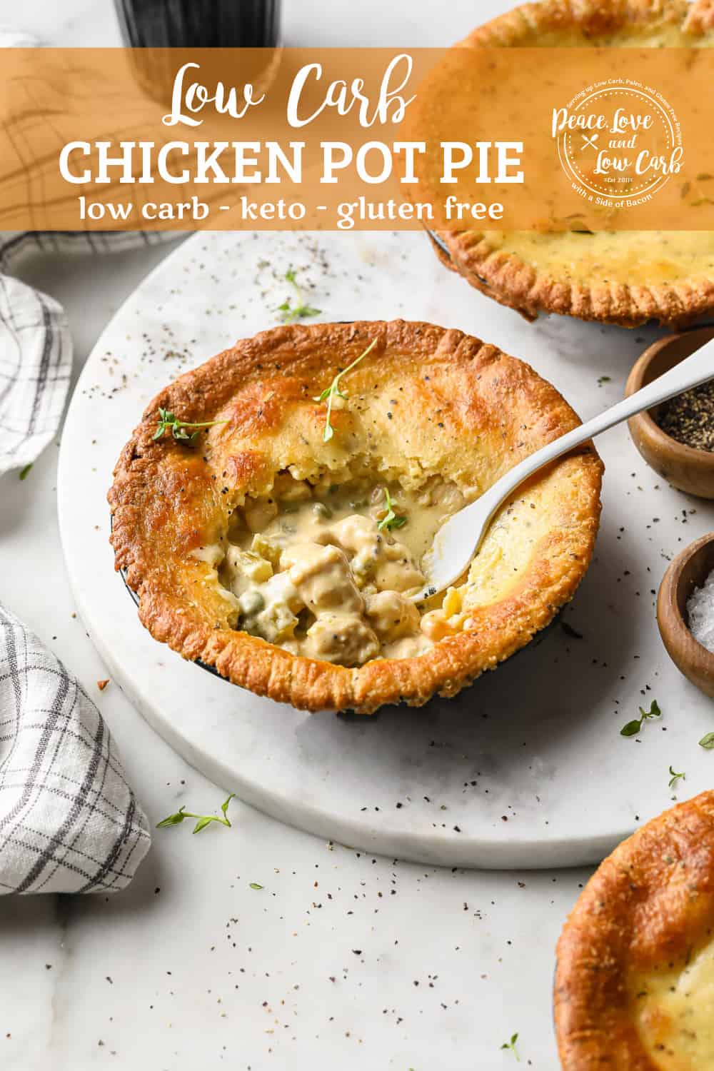 Low Carb Chicken Pot Pie - Gluten Free | Peace Love and Low Carb