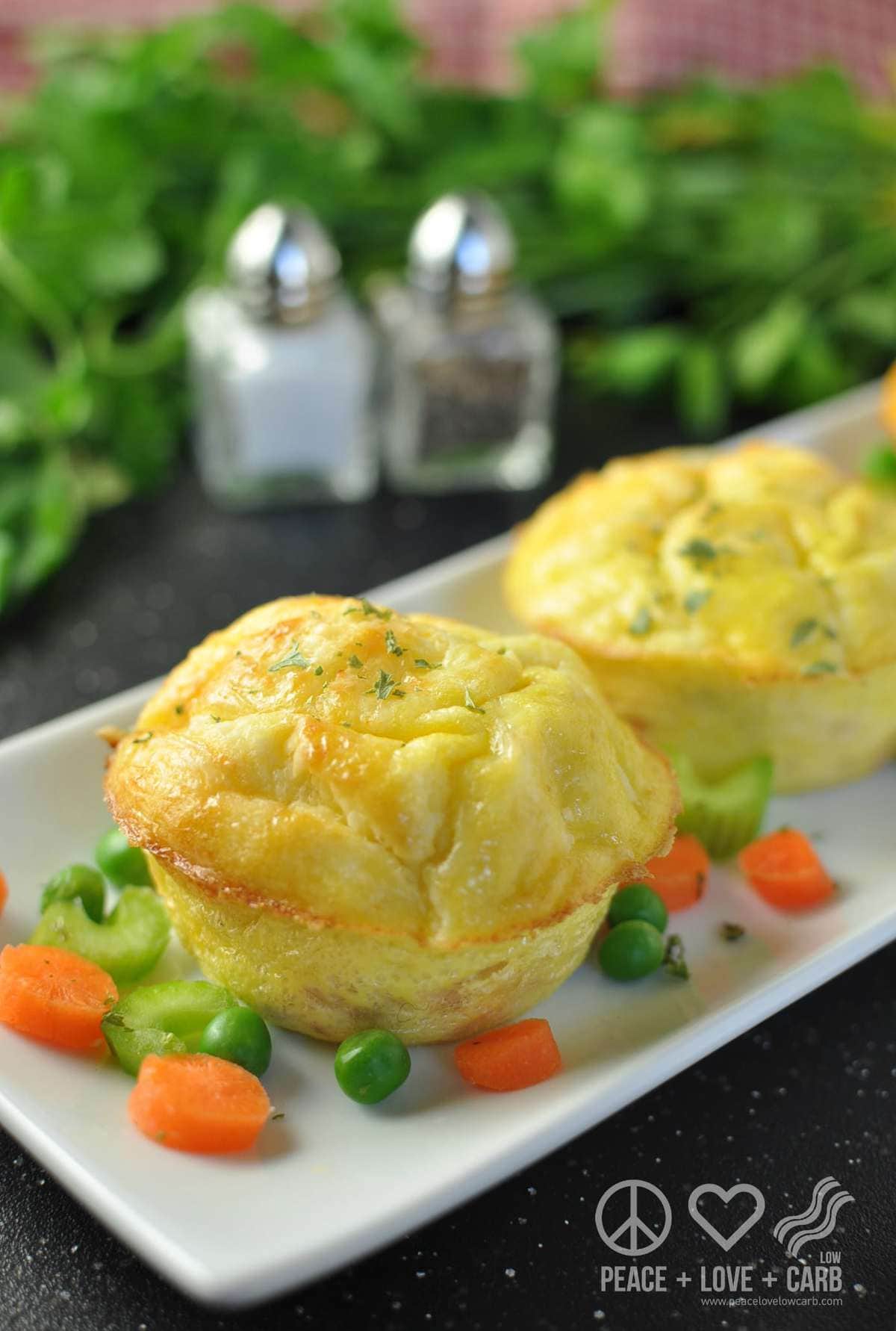 Chicken Pot Pie Egg Muffins - Peace Love and Low Carb | Peace Love and Low Carb 