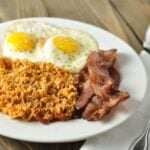 Fried Radish and Cauliflower Hash Browns with Bacon - Paleo, Low Carb | Peace Love and Low Carb