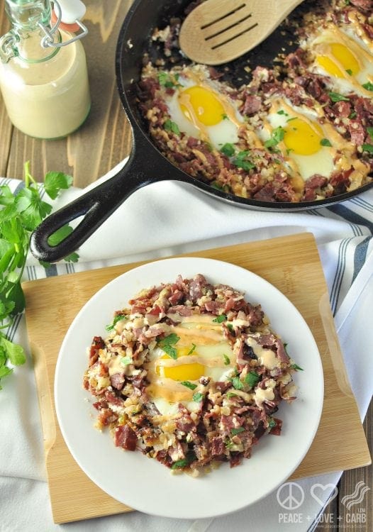 Corned Beef Hash Breakfast Skillet - Paleo, Low Carb, Gluten Free | Peace Love and Low Carb