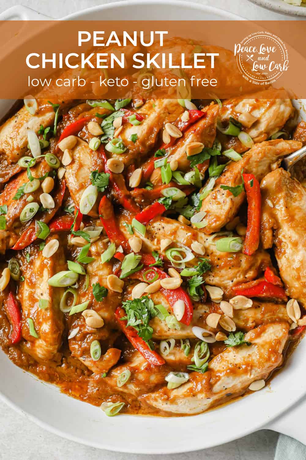 Peanut Chicken Skillet | Peace Love and Low Carb