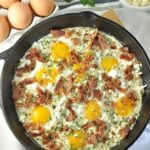 Creamy Herbed Bacon and Egg Skillet - Low Carb, Gluten Free | Peace Love and Low Carb