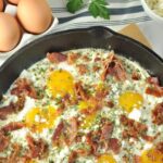 This Creamy Herbed Bacon and Egg Skillet will definitely jazz up your breakfast routine. A one pot meal that's easy to throw together and so satisfying.