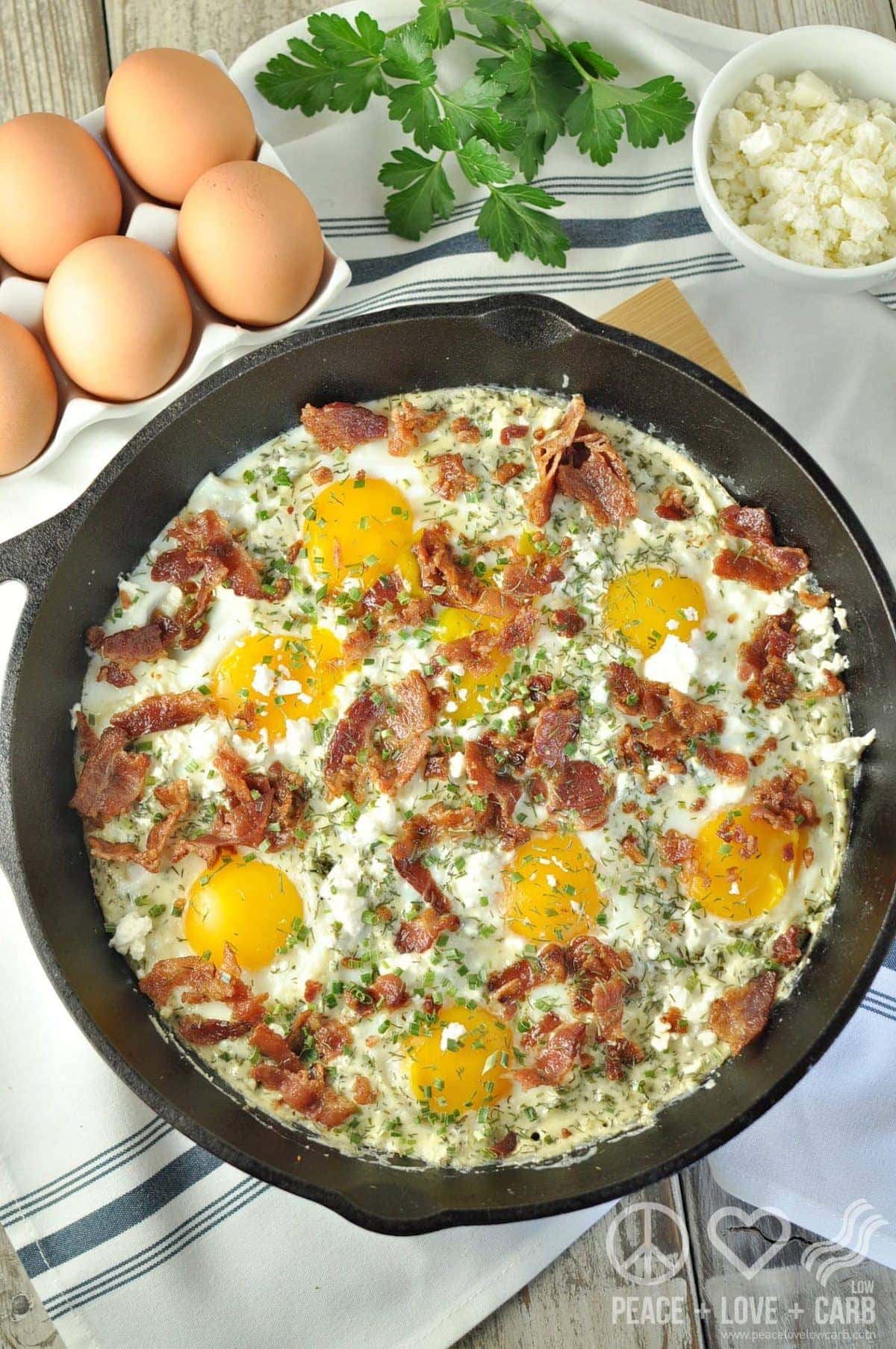 Bacon & Eggs Skillet (One Pan Meal) Keto & Paleo Approved