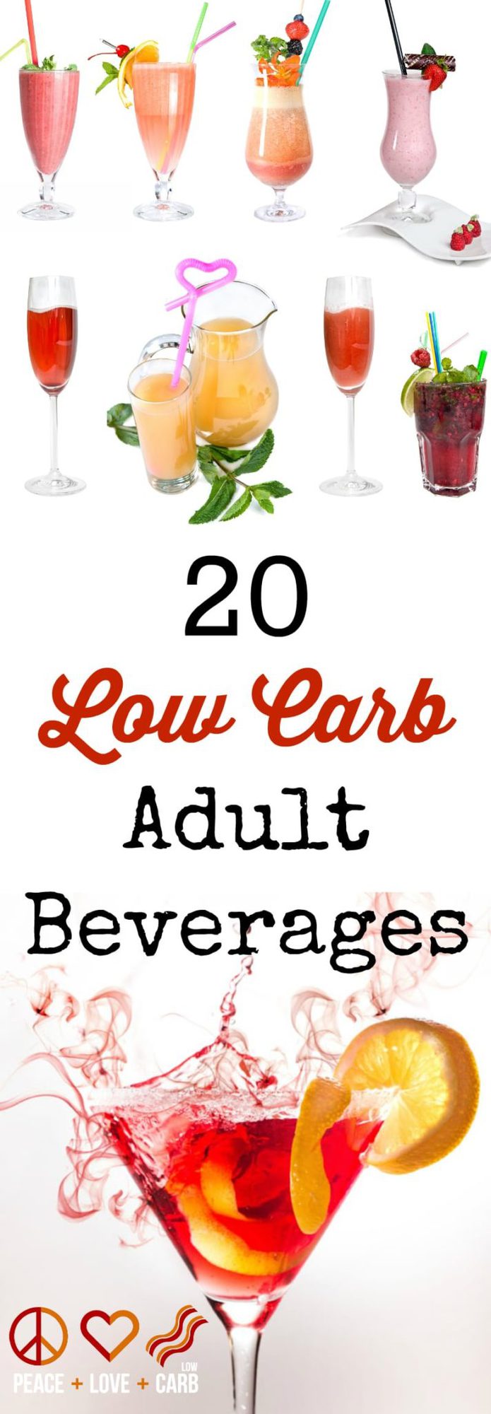20 Low Carb Adult Beverages | Peace Love and Low Carb