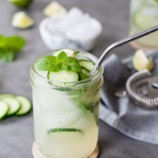 Low Carb Cucumber Mojitos