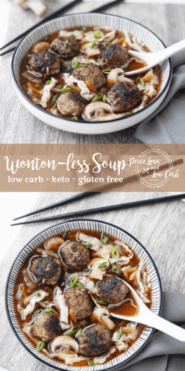 This keto wonton soup is so good that you won't even miss the wontons. Before you know it, you will only be craving this easy peasy wonton-less soup.