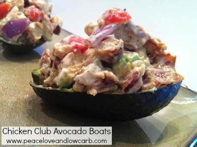 Chicken Club Avocado Boat | Peace Love and Low Carb