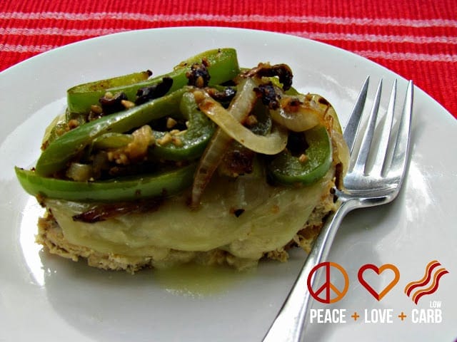 Chicken Philly Mini Meatloaf | Peace Love and Low Carb