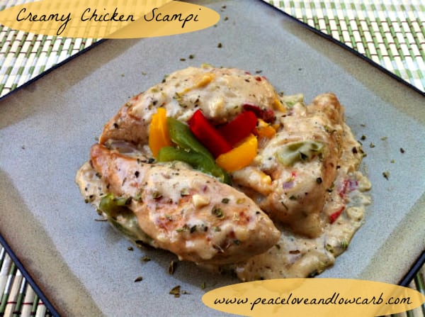 Creamy Chicken Scampi | Peace Love and Low Carb 