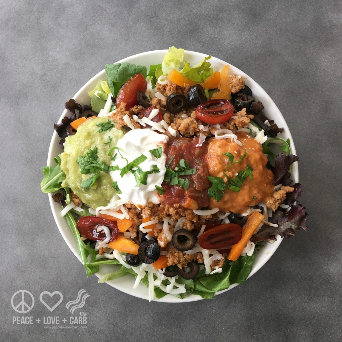 Taco Salad in a Bowl | Salad a Day Challenge | Peace Love and Low Carb