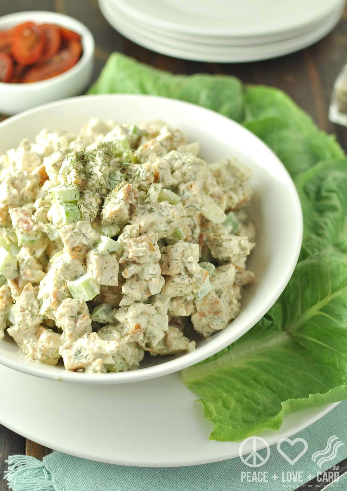 Dill Chicken Salad - Low Carb, Paleo | Peace Love and Low Carb 