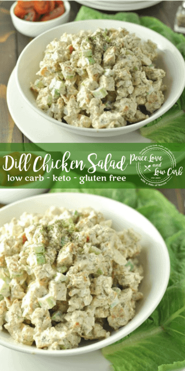 Quick and easy Dill Chicken Salad. Why get store-bought chicken salad when making your own healthy version is so easy and inexpensive.