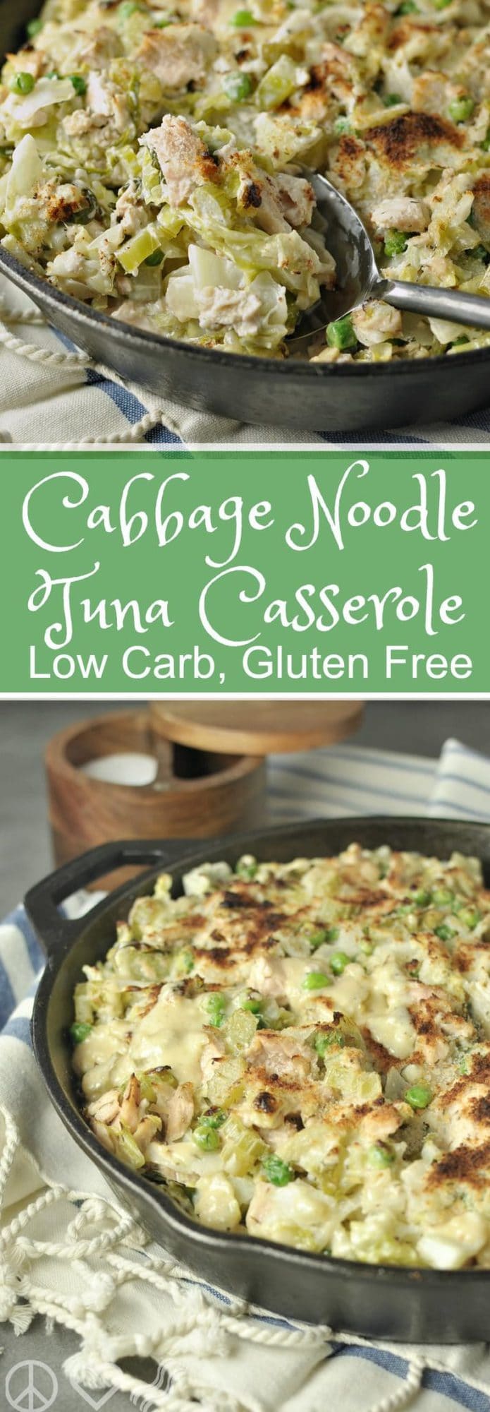 Cabbage Noodle Tuna Casserole - Low Carb, Gluten Free