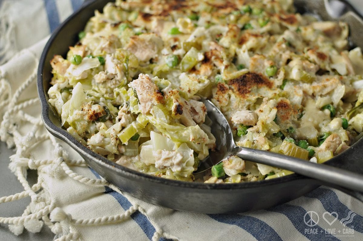 Cabbage Noodle Tuna Casserole - Low Carb, Gluten Free | Peace Love and Low Carb 