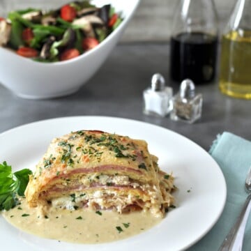 Chicken Cordon Bleu Lasagna - Low Carb, Gluten Free