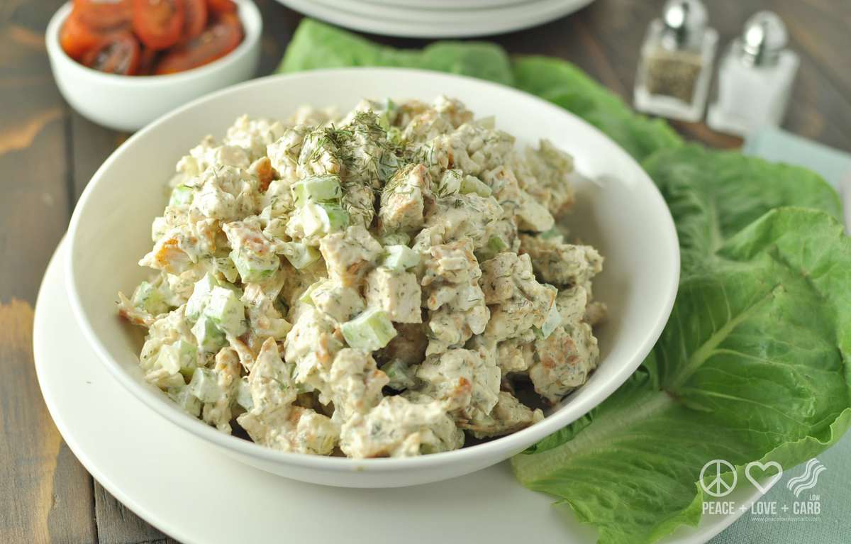 Dill Chicken Salad - Low Carb, Paleo, Whole30 | Peace Love and Low Carb