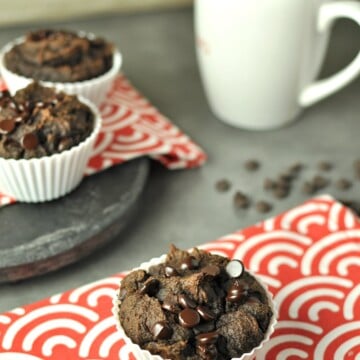 Double Chocolate Chip Pumpkin Spice Muffins - Low Carb, Gluten Free | Peace Love and Low Carb