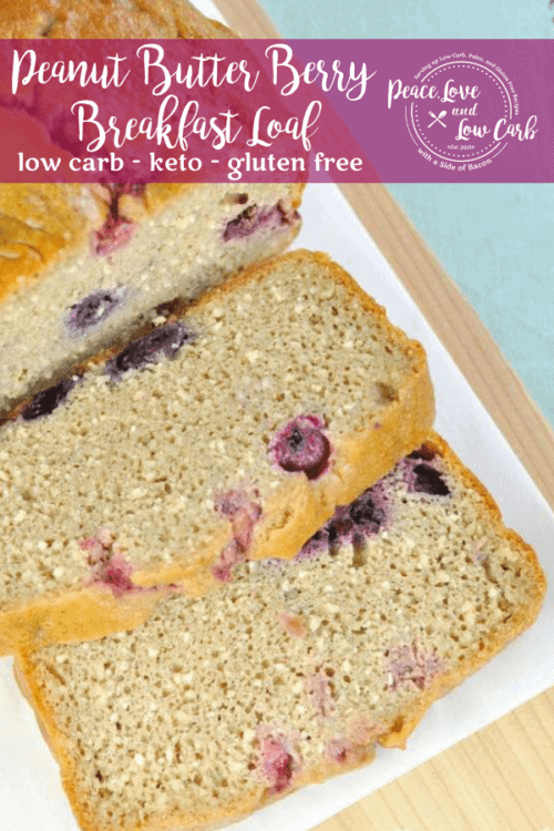 Peanut Butter and Jelly, remixed as a low carb breakfast loaf. The perfect slightly sweet keto breakfast on the go.