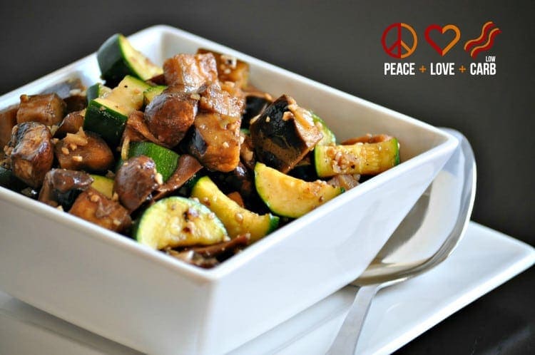 Roasted Mushrooms, Zucchini and Eggplant with Rosemary - Low Carb, Paleo, Whole30