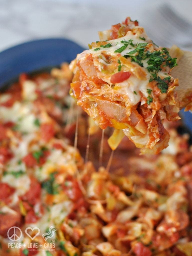 Cheesy Sausage and Cabbage Casserole Peace Love and Low Carb