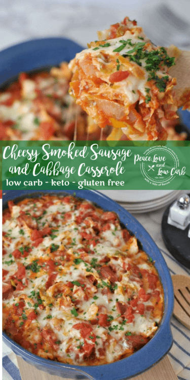 Dinner doesn't get much easier than this Cheesy Smoked Sausage and Cabbage Casserole. I guarantee it will go into heavy rotation in your home!