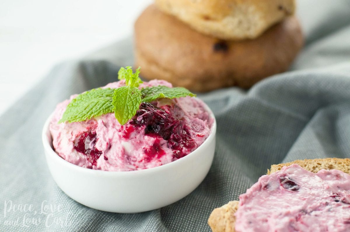 Low Carb Cranberry Sauce Cream Cheese Spread | Peace Love and Low Carb 