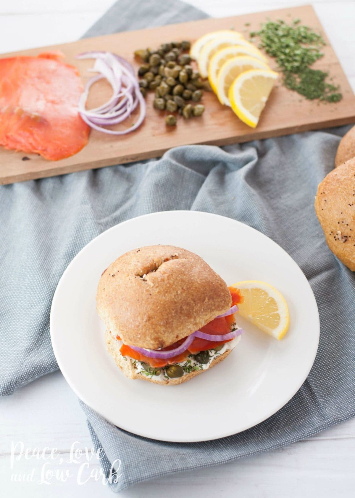 Low Carb Everything Bagel with Smoked Salmon and Cream Cheese | Peace Love and Low Carb 