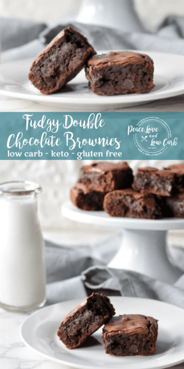Rich and delicious, gluten free, Fudgy Double Chocolate Keto Brownies. Perfectly crispy edges with a fudgy soft center. The perfect low carb baked good.