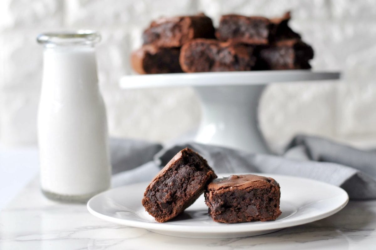 Fudgy Double Chocolate Keto Brownies Peace Love And Low Carb