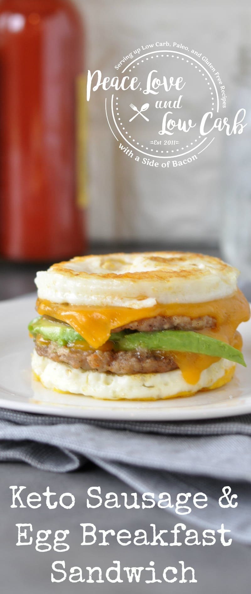 Keto Sausage and Egg Breakfast Sandwich | Peace Love and Low Carb