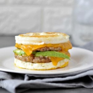 Keto Sausage and Egg Breakfast Sandwich | Peace Love and Low Carb