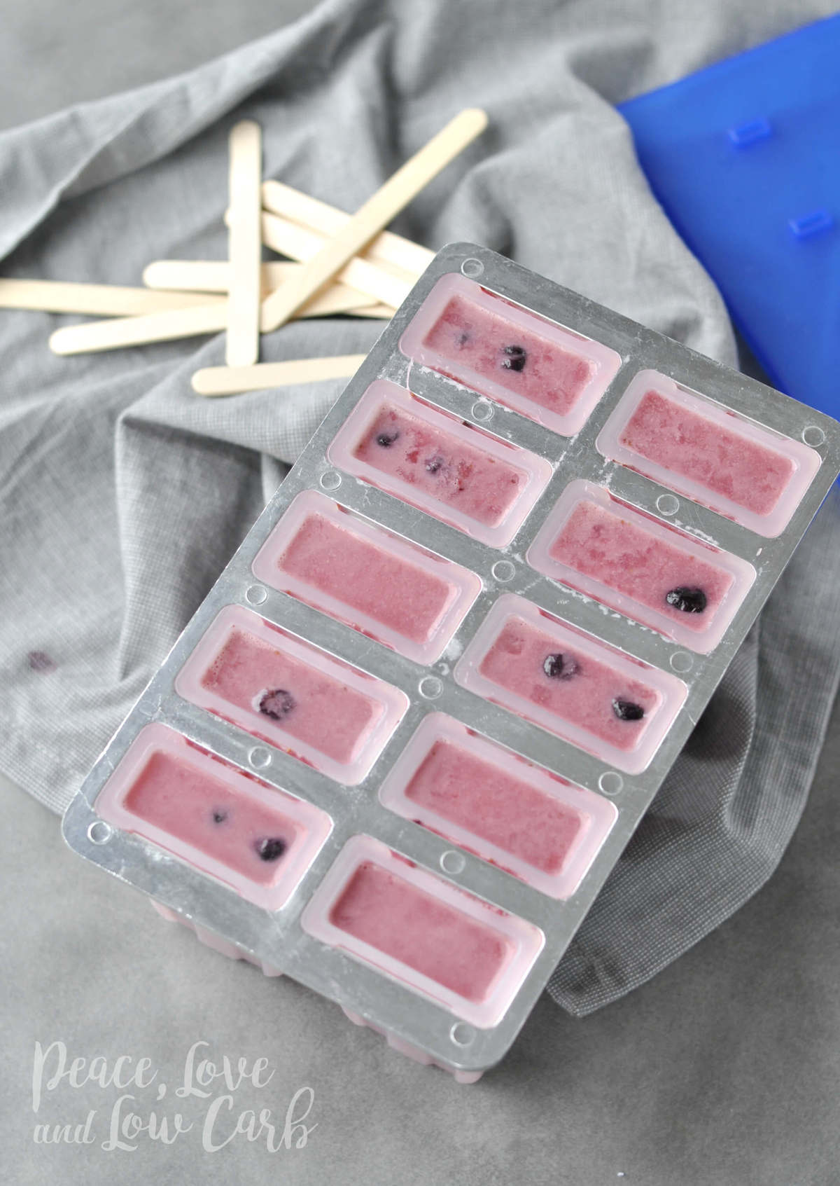 Paleo Mixed Berry Coconut Creamsicles - Low Carb Popsicles | Peace Love and Low Carb