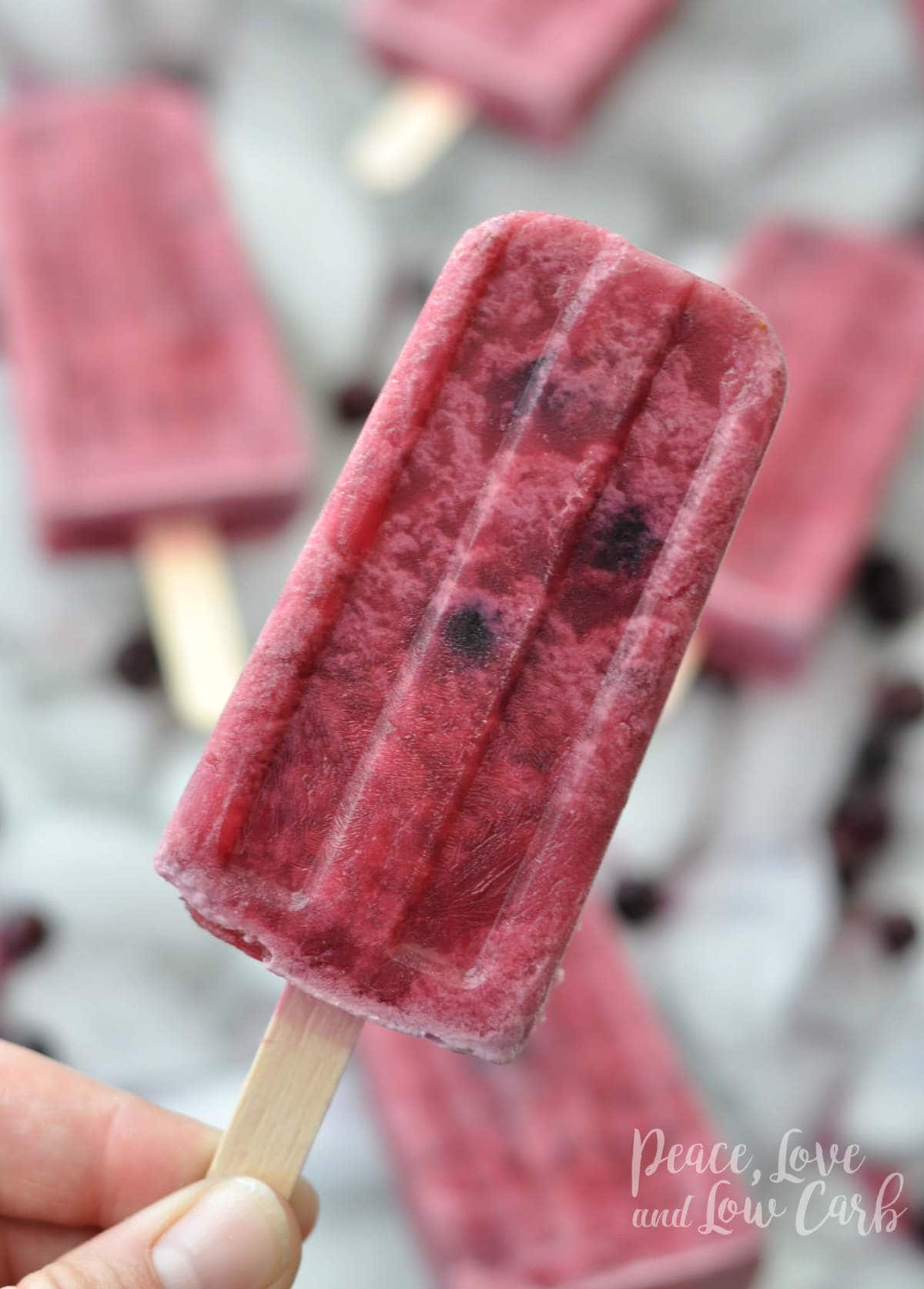 Paleo Mixed Berry Coconut Creamsicles - Low Carb Popsicles | Peace Love and Low Carb